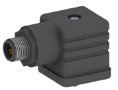 Coax valve with M12x1 electrical connector
