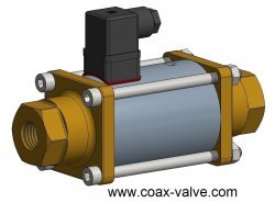 2/2 coaxial solenoid valve normally closed
